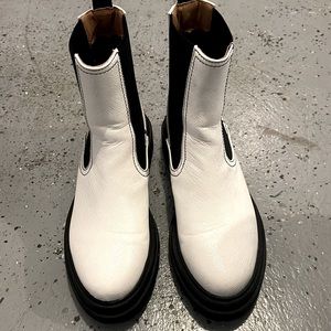 White Combat Boots